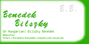 benedek bilszky business card